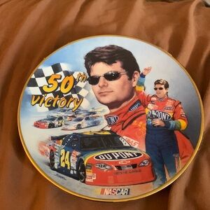 Jeff Gordon collectible A Golden Victory plate #1258P